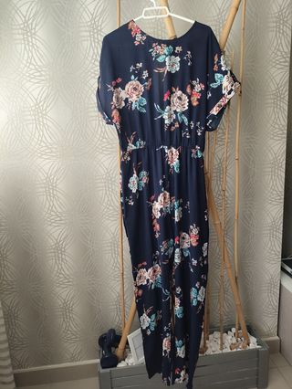 Mono largo floral azul l
