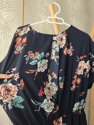 Mono largo floral azul l