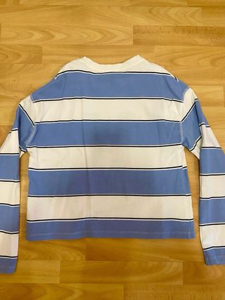 Camiseta Minnie Mouse rayas azul y blanco