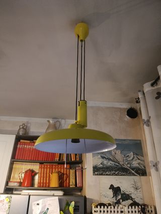 Lampadario vintage anni '50 - Giallo