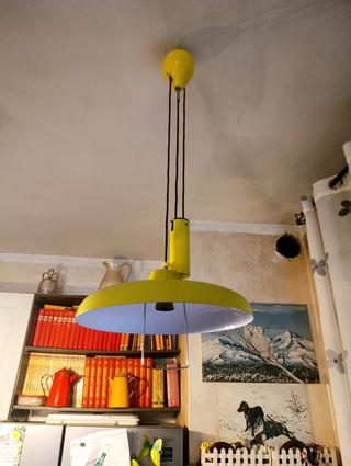 Lampadario vintage anni '50 - Giallo