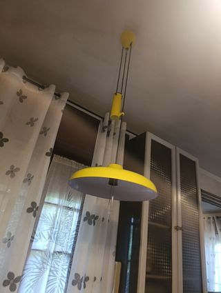 Lampadario vintage anni '50 - Giallo