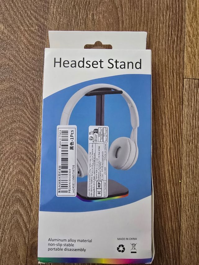 Supporto Cuffie RGB Alluminio Nero