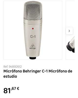 Micrófono Behringer C-1 Plata