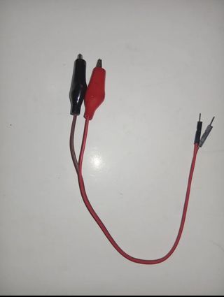 Cable Pinzas Cocodrilo Rojo y Negro