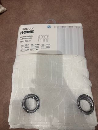 Cortinas Pepco Home 135x260cm Anillas