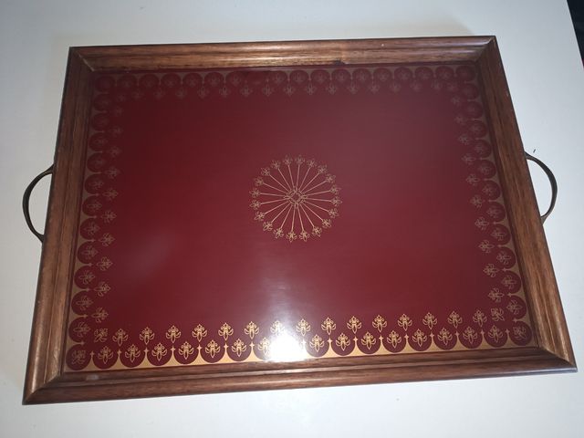 Vassoio antico in legno Pimpernel, anni '50