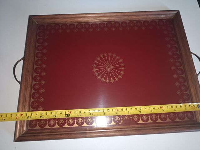 Vassoio antico in legno Pimpernel, anni '50