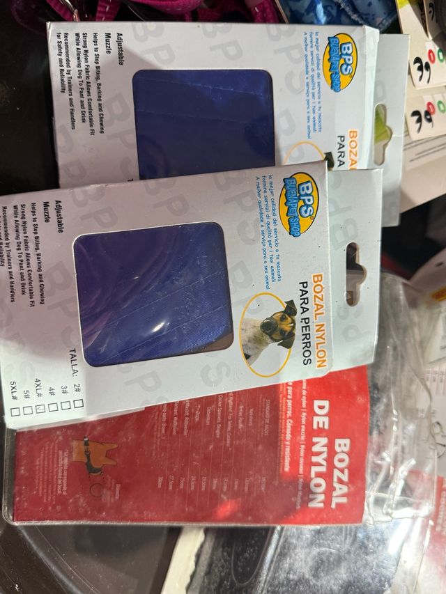 Bozal Nylon Perros BPS Ajustable Azul