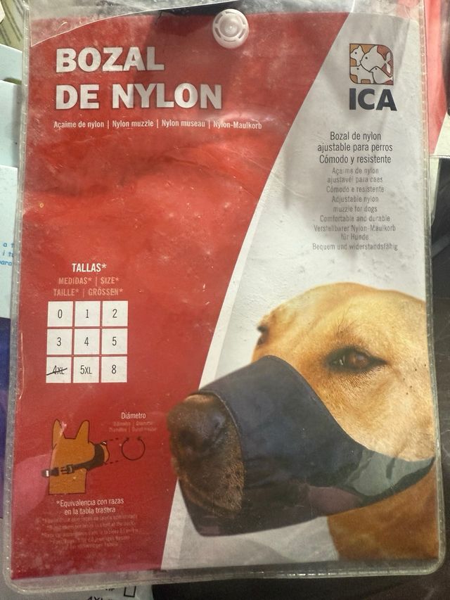 Bozal Nylon Perros BPS Ajustable Azul