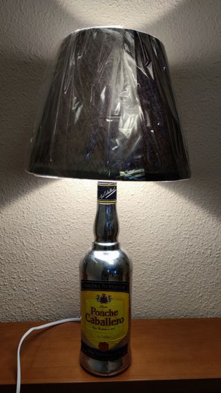 Lámpara Botella Ponche Caballero Plata