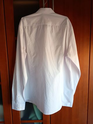 Camisa H&M Easy Iron Talla M Blanca. Baturro 