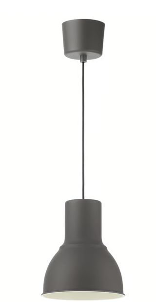 Lámpara de techo gris metal/plástico