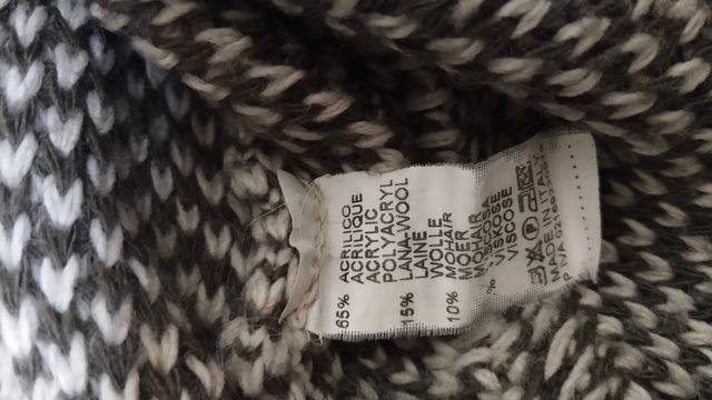 Jersey de punto con medidas.