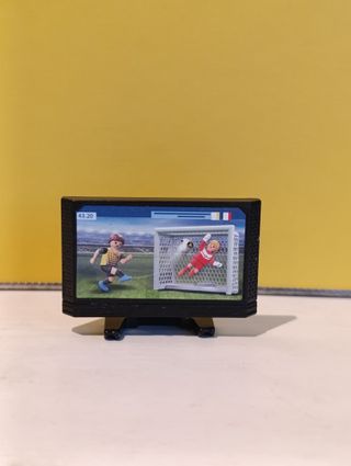 Playmobil TV con partido de fútbol