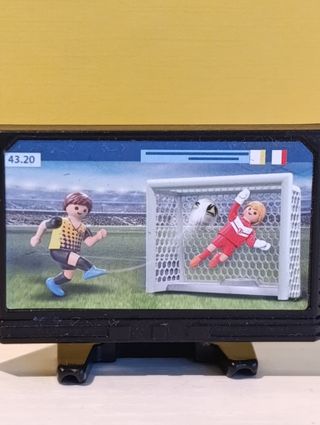 Playmobil TV con partido de fútbol