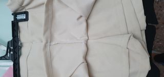 Falda pantalón corta beige T.38