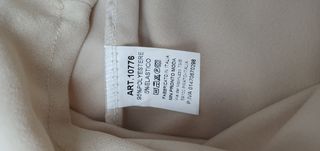 Falda pantalón corta beige T.38