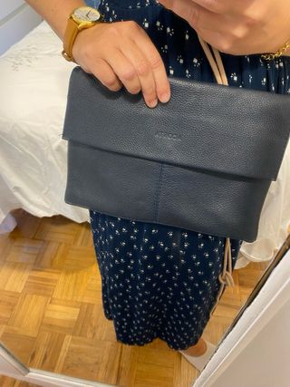 Bolso de piel Acosta azul
