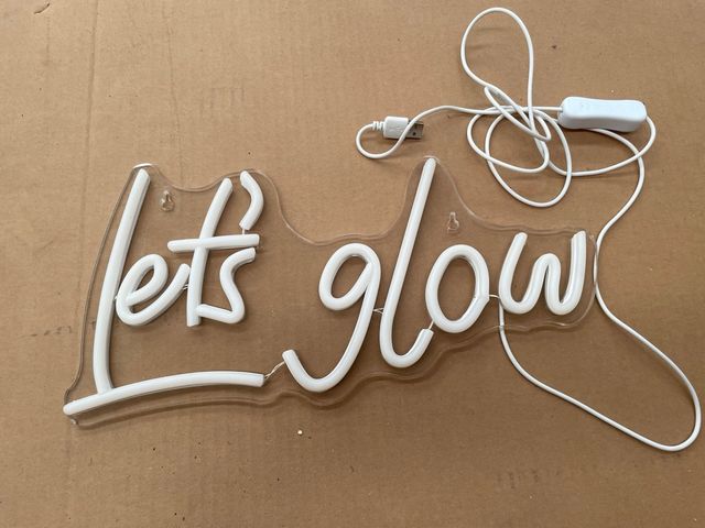 Letrero LED Let's Glow