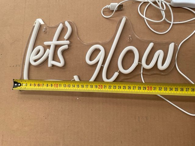 Letrero LED Let's Glow