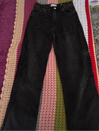 Pantaloni larghi neri Zara