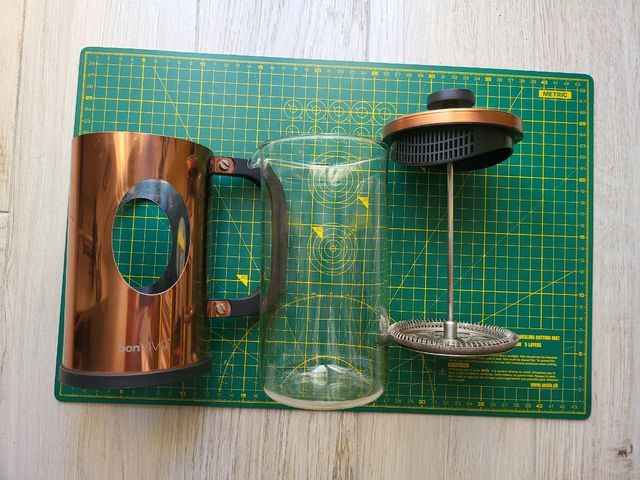 Cafetera Bonvivo Prensa Francesa Cobre