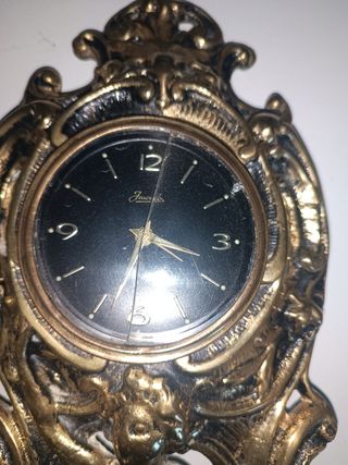 Reloj de sobremesa bronce antiguo años 50