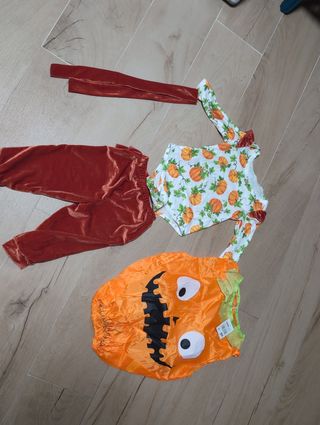 Conjunto disfraz Halloween niña calabaza