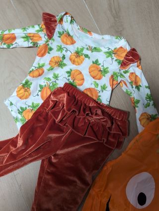 Conjunto disfraz Halloween niña calabaza