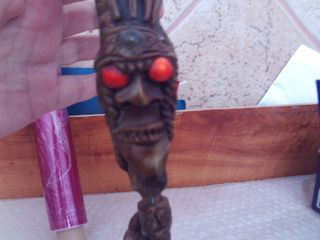 Totem artesanal cuerpo cabra Santería