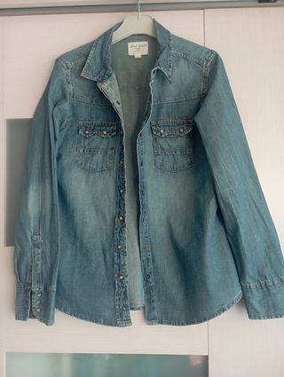 Camisa vaquera Pull&Bear azul
