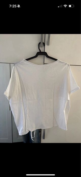 Camiseta blanca manga corta talla L