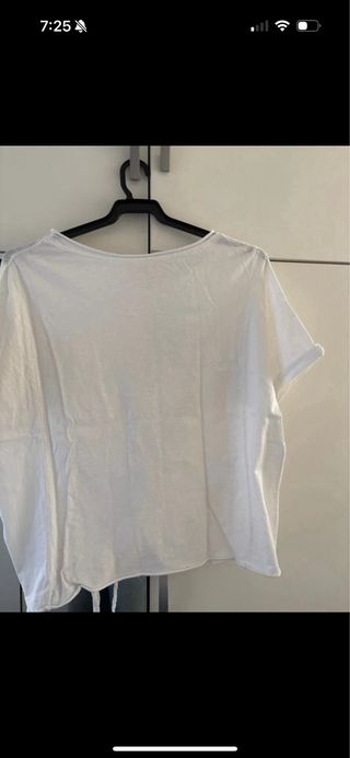 Camiseta blanca manga corta talla L