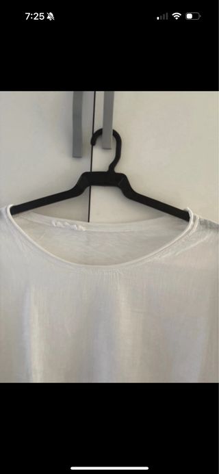 Camiseta blanca manga corta talla L