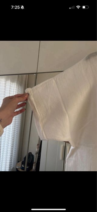 Camiseta blanca manga corta talla L