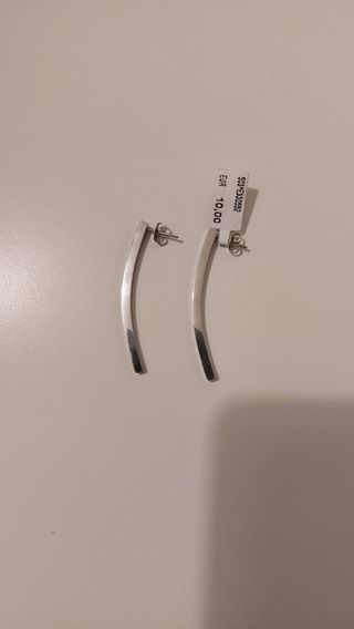 Pendientes largos fiesta plateados