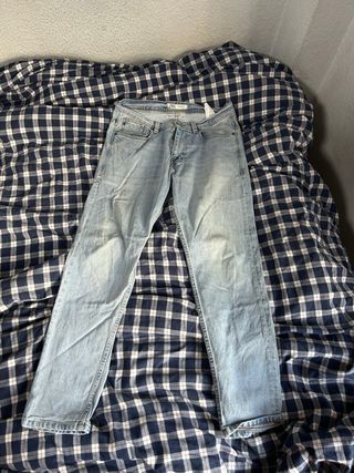 Pantalones Vaqueros Slim Fit Zara Azul Talla M