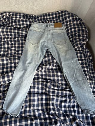 Pantalones Vaqueros Slim Fit Zara Azul Talla M