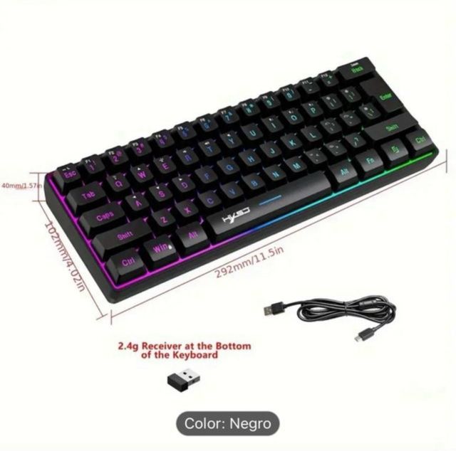 Teclado Mecánico HXSJ Negro RGB