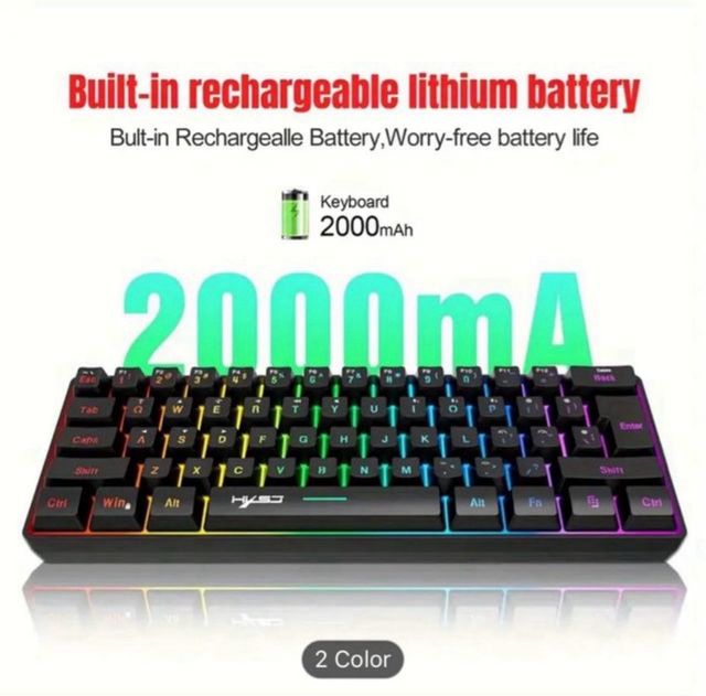 Teclado Mecánico HXSJ Negro RGB