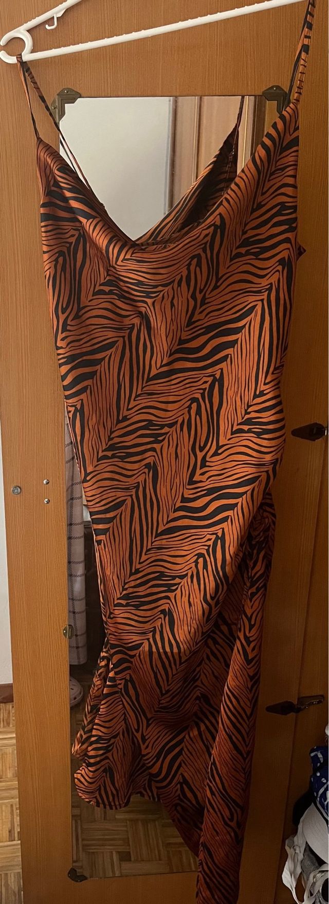 Vestido Fashion Nova Animal Print Naranja