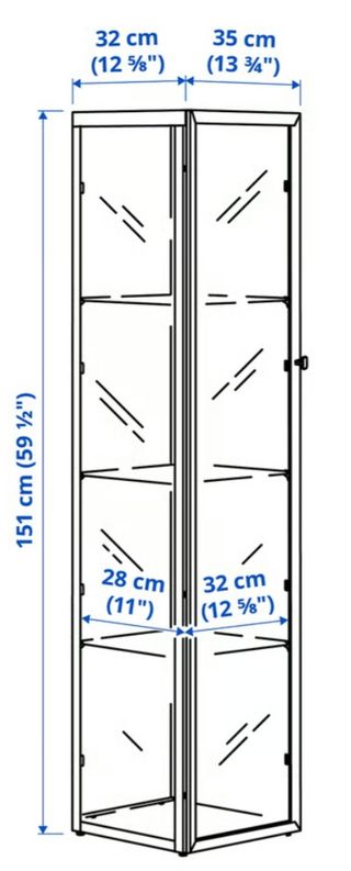 Vitrina Ikea Blanca Cristal