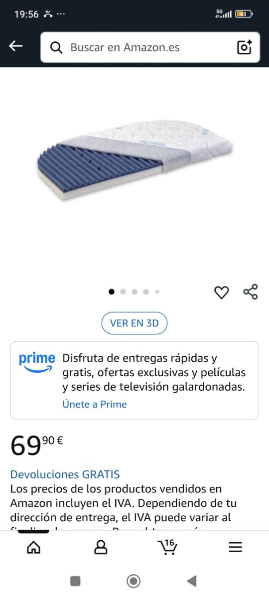 Colchón bebé babybay MediTex AngelWave+