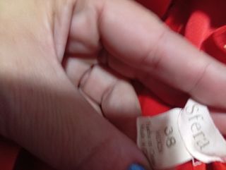 Camisa seda roja lazo cuello estilo japonés