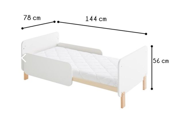 Cuna de madera convertible en cama