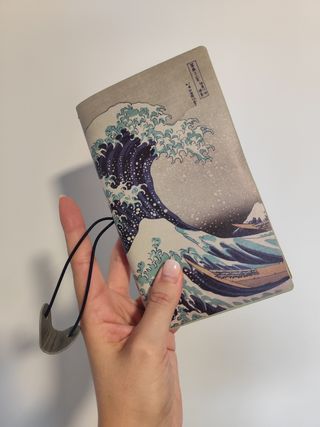 Cuaderno La Gran Ola Hokusai en cuero