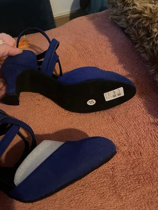 Zapatos baile latino azul Talla 37