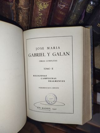 Obras Completas de José María Gabriel y Galán