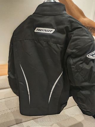 Chaqueta de moto hombre negra